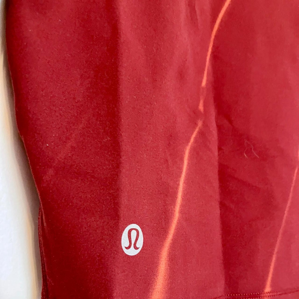 🍷✨ LULULEMON WUNDER TRAIN CROPPED LONG SLEEVE (MERLOT WASH, SIZE 8) ✨🍷 - Picture 2 of 3